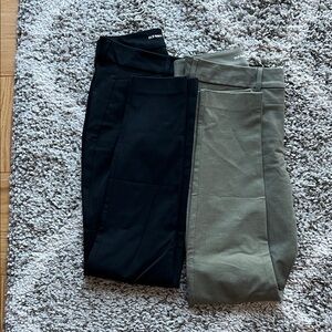 Old Navy Pixie skinny stretch pants lot of 2 size 6 black olive green